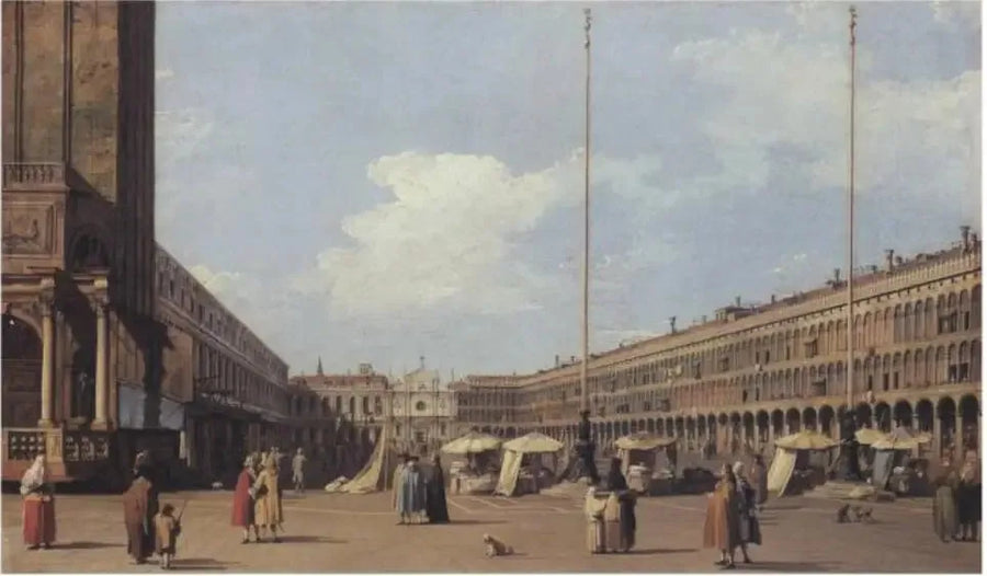 Praça de São Marcos, em frente à igreja de San Geminiano - Canaletto