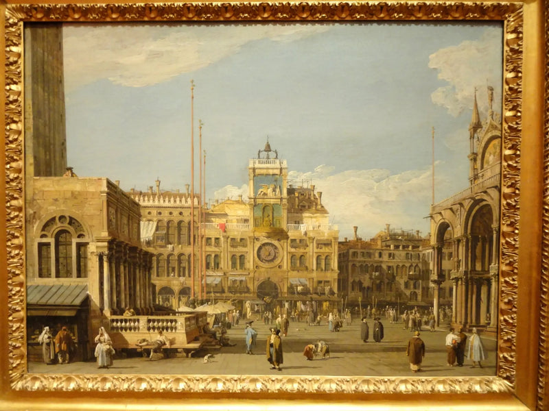 Praça de São Marcos: a torre do relógio - Canaletto