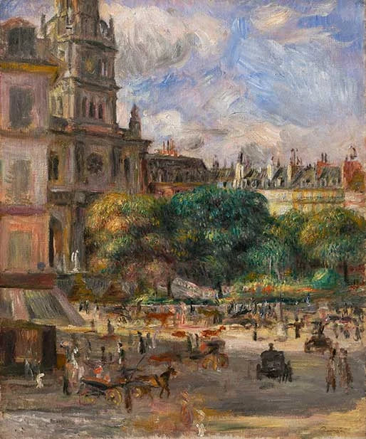 Praça da Trindade, Paris - Pierre-Auguste Renoir