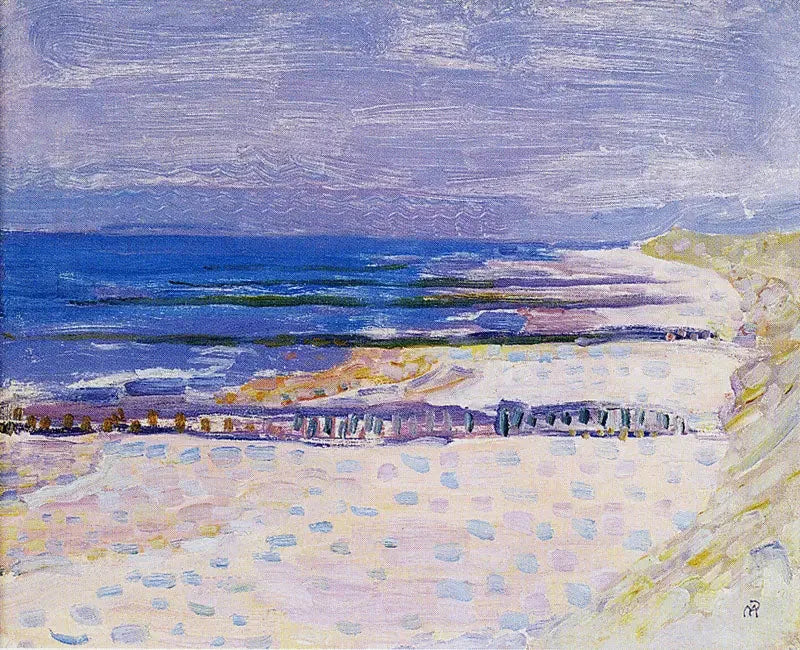 Praia com cinco píeres em Domburg - Piet Mondrian