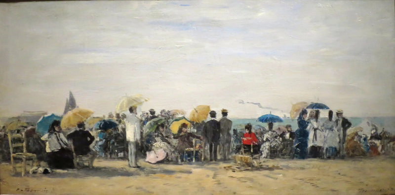 Praia em Trouville - Eugène Boudin
