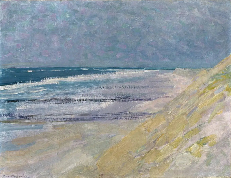 Praia com três ou quatro píeres em Domburg - Piet Mondrian