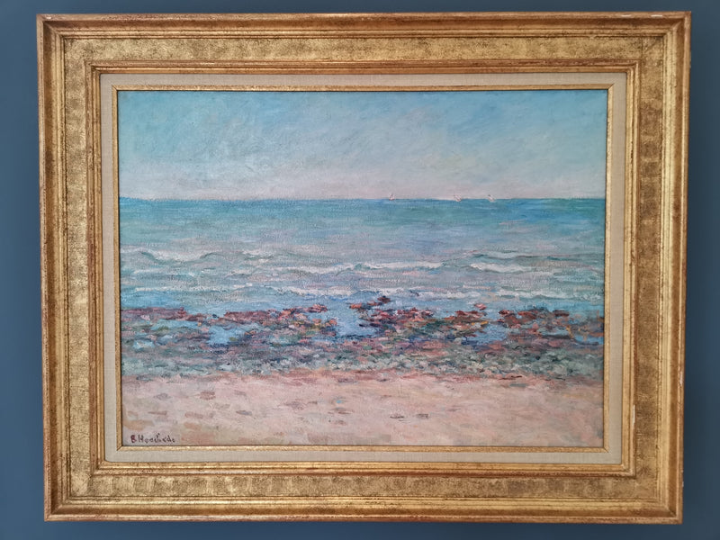 Praia da costa normanda - Blanche Hoschede Monet