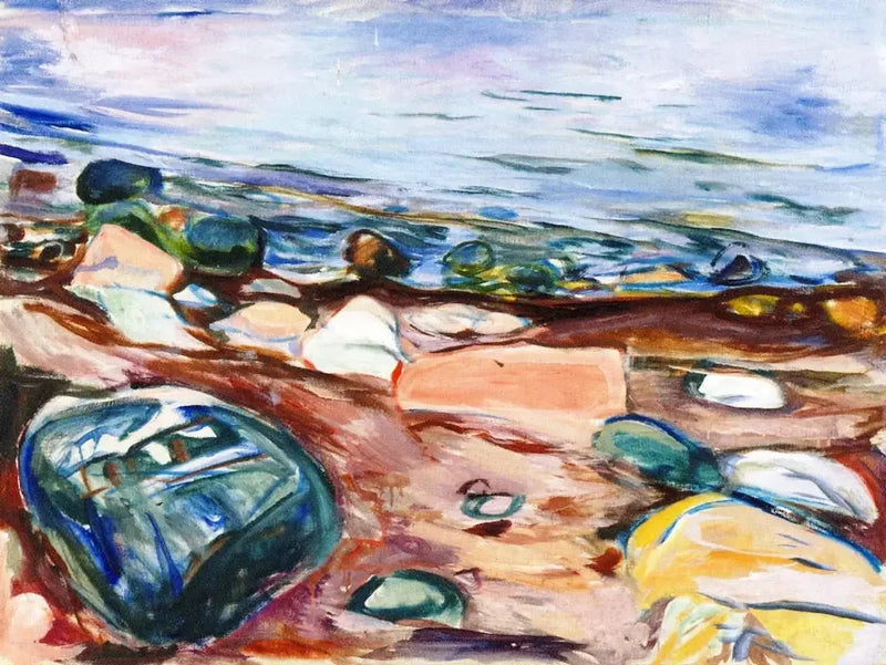 Praia e Rochas - Edvard Munch