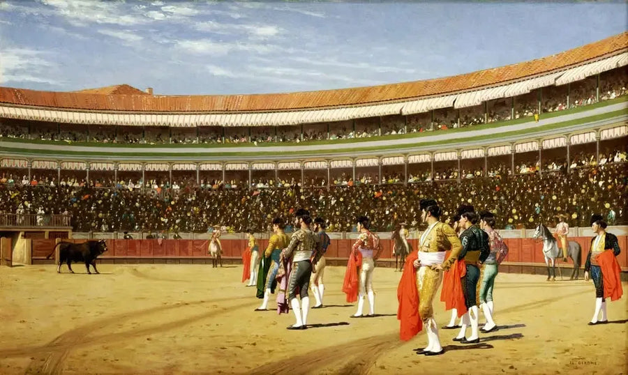 Praça de touros: a entrada do touro - Jean-Léon Gérôme