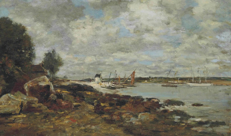 Plougastel, a costa à beira da baía - Eugène Boudin