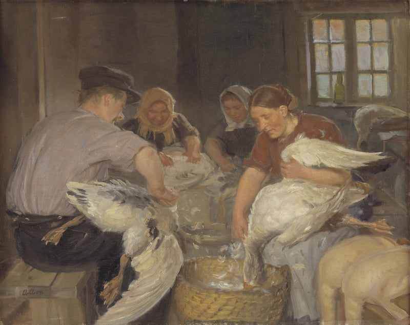 Pelar os gansos - Anna Ancher