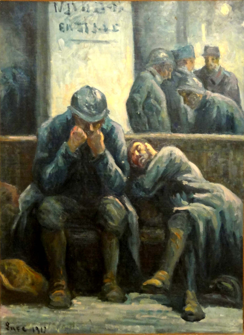 Poilus na estação de l'Est - Maximilien Luce