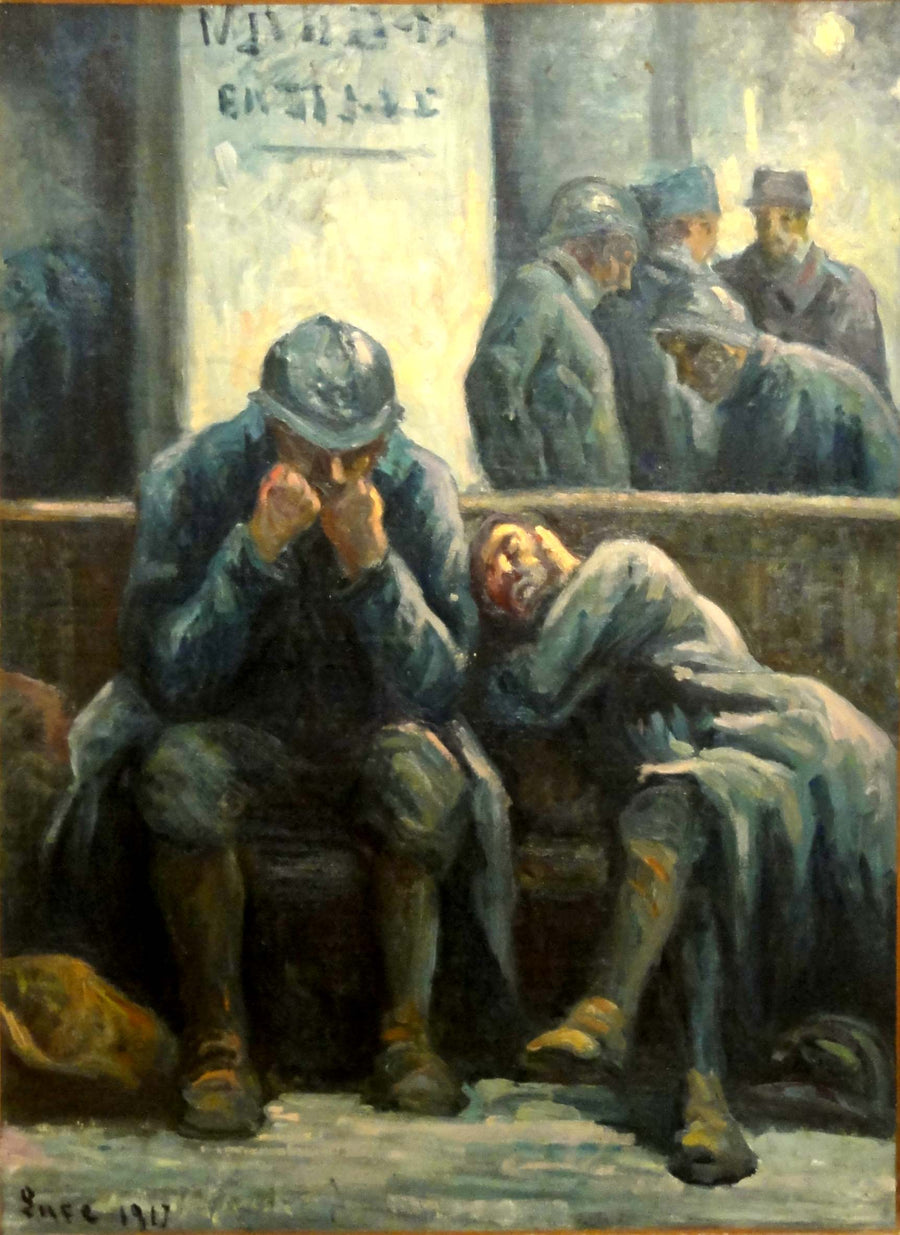 Poilus na estação de l'Est - Maximilien Luce