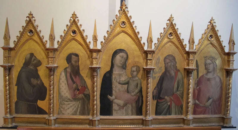 Poliptico da Virgem e de quatro santos - Bernardo Daddi