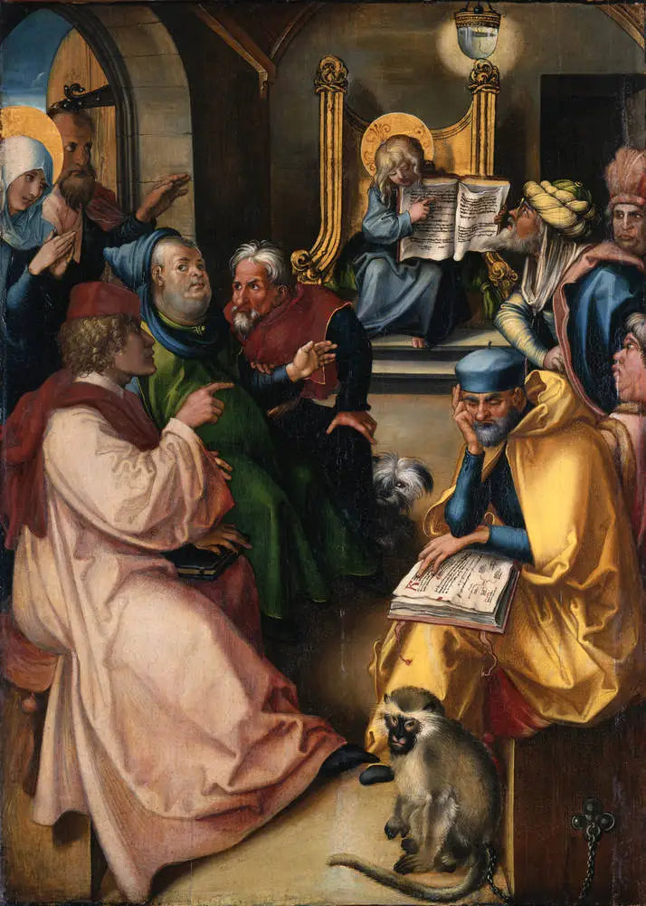 Políptico das Sete Dores: Cristo entre os Doutores - Albrecht Dürer