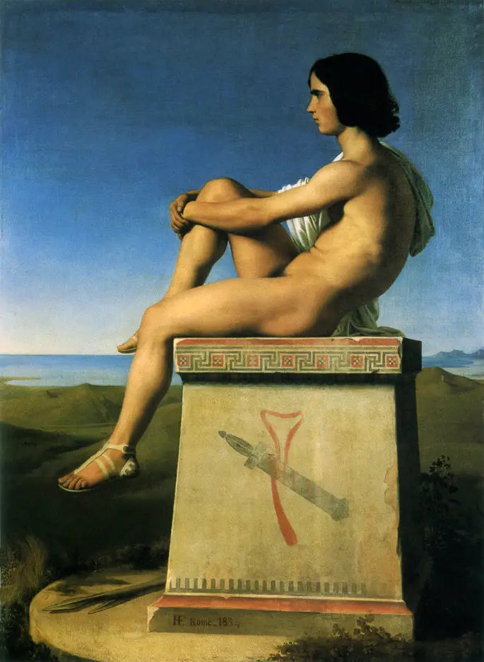 Polytès, filhos de Priam, observando os movimentos dos Gregos em direção a Troia - Hippolyte Flandrin