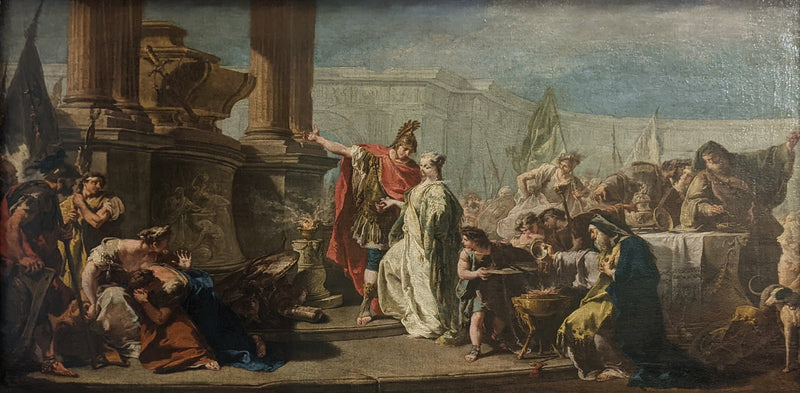 Polyxène diante do túmulo de Aquiles - Giovanni Battista Pittoni