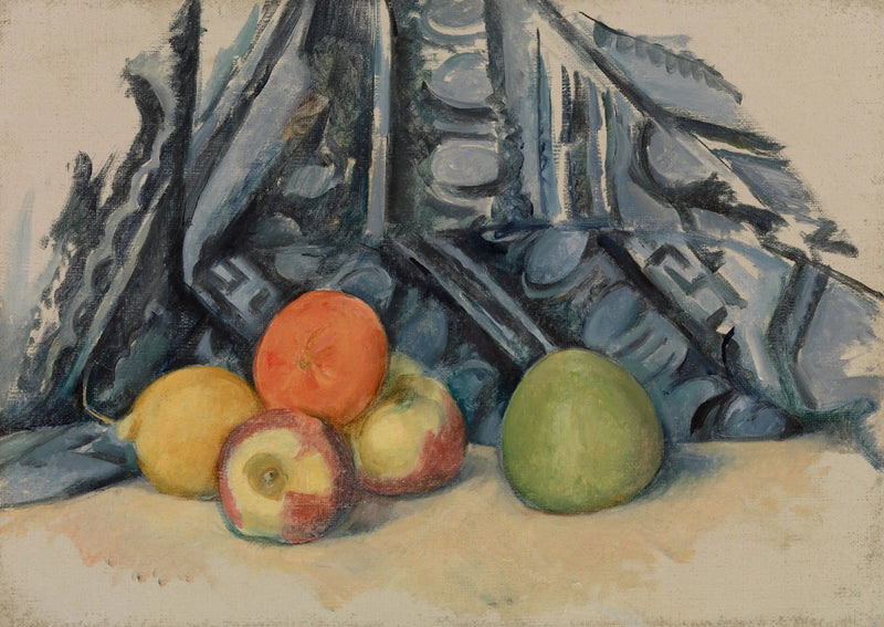 Maçãs e tapete - Paul Cézanne