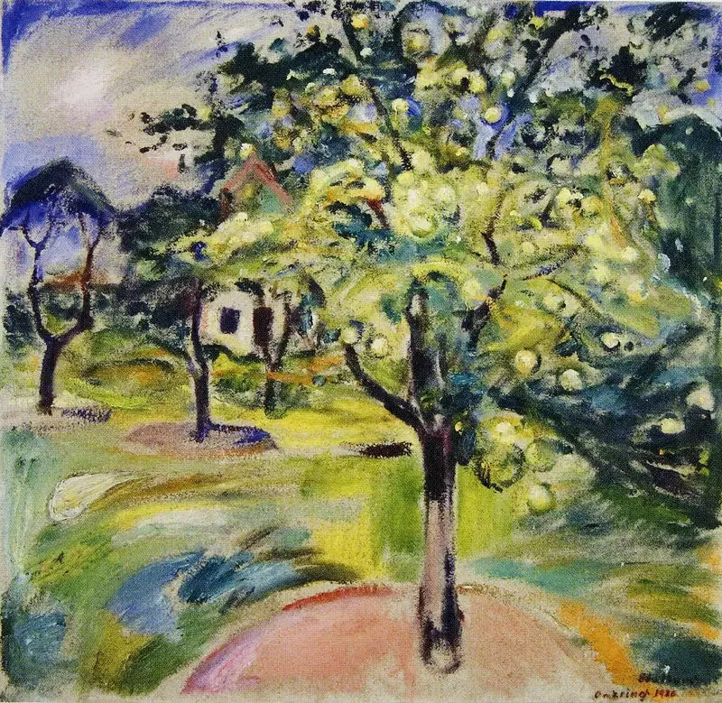 Macieira no jardim em Ekely - Edvard Munch