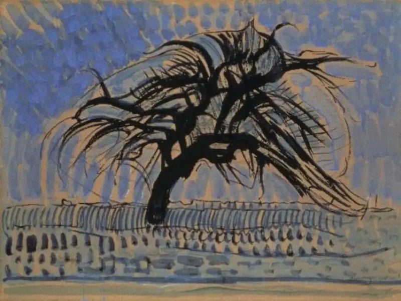 Macieira em azul - Piet Mondrian