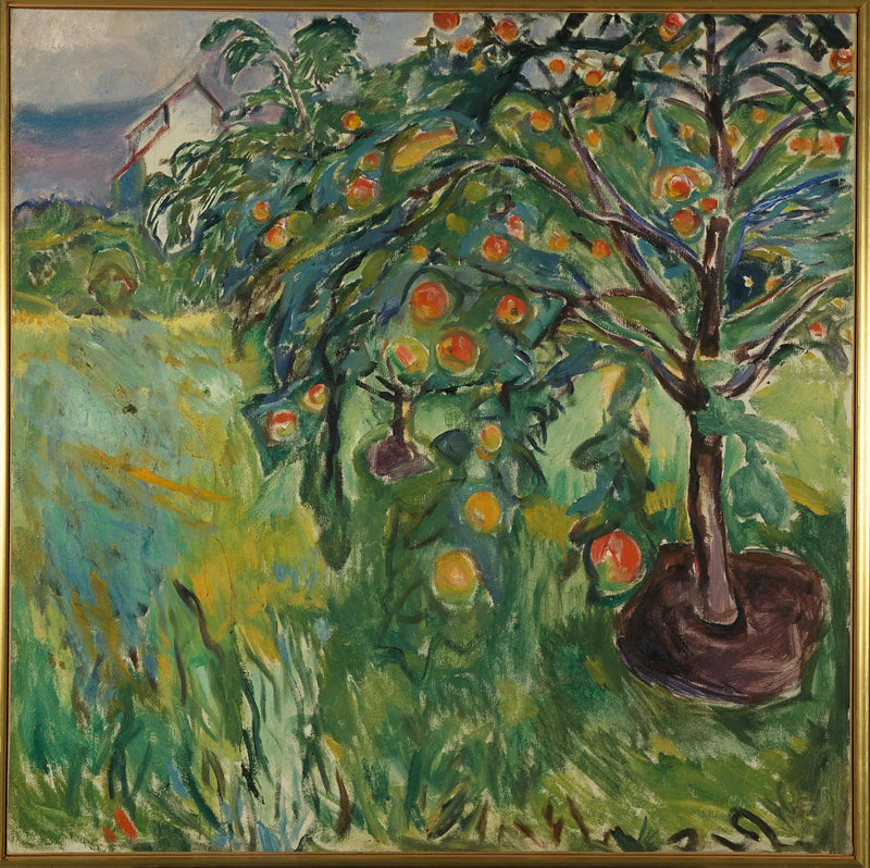 Macieira perto do estúdio - Edvard Munch