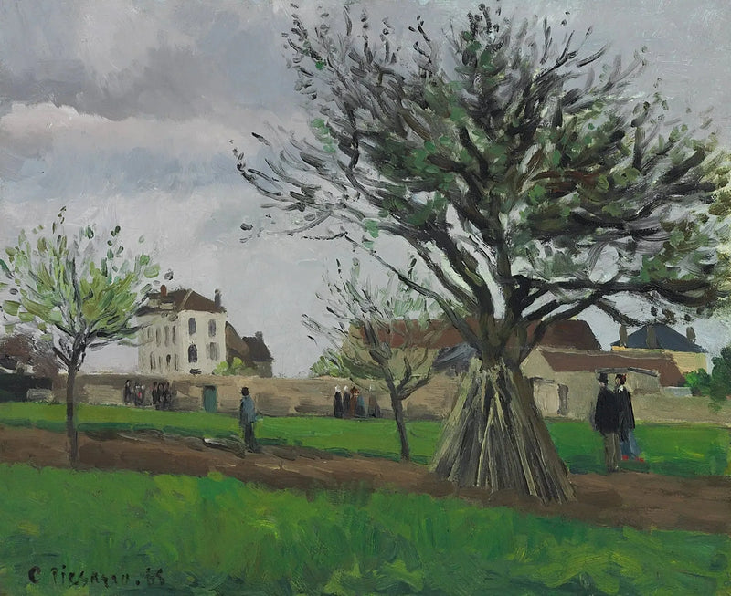 Macieiras em Pontoise (A casa do pai Gallien) - Camille Pissarro