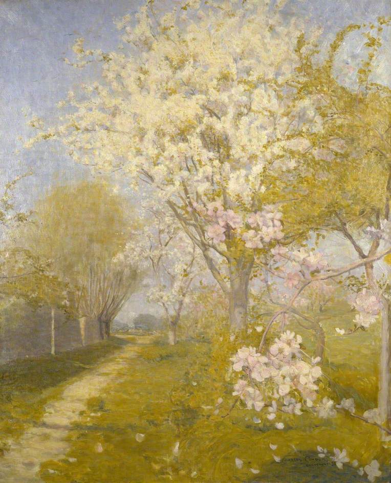 Pommiers em flor em Dennemont - Charles Conder