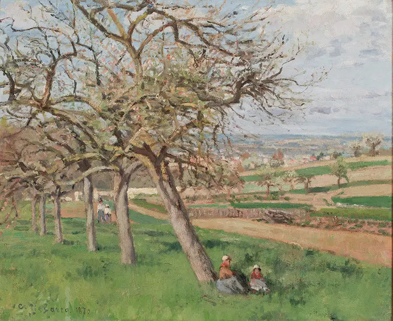Macieiras em flor - Camille Pissarro