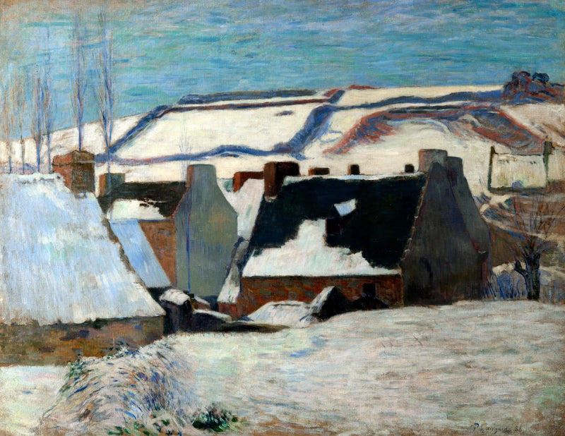 Pont-Aven sob a neve - Paul Gauguin