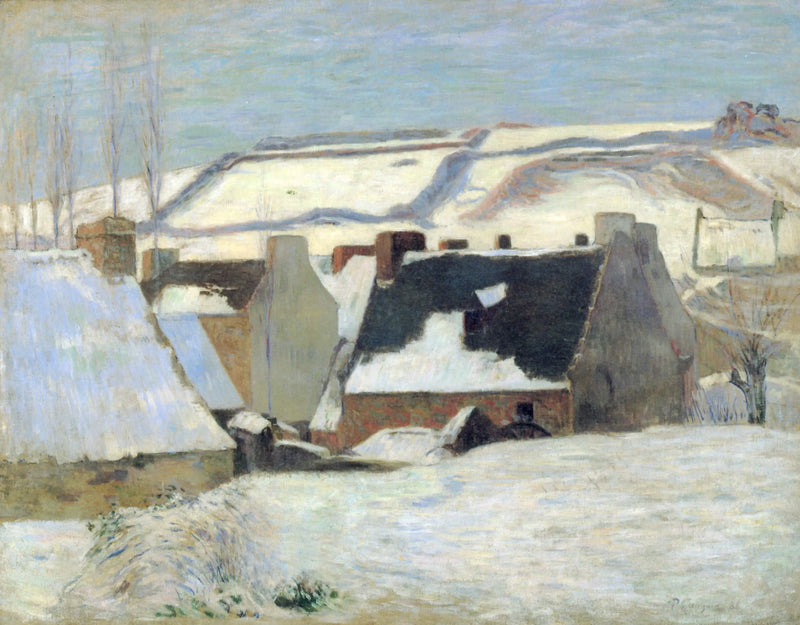 Pont-Aven sob a neve - Paul Gauguin