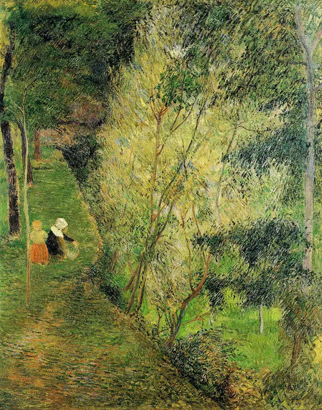 Pont-Avennoise e criança em um bosque - Paul Gauguin