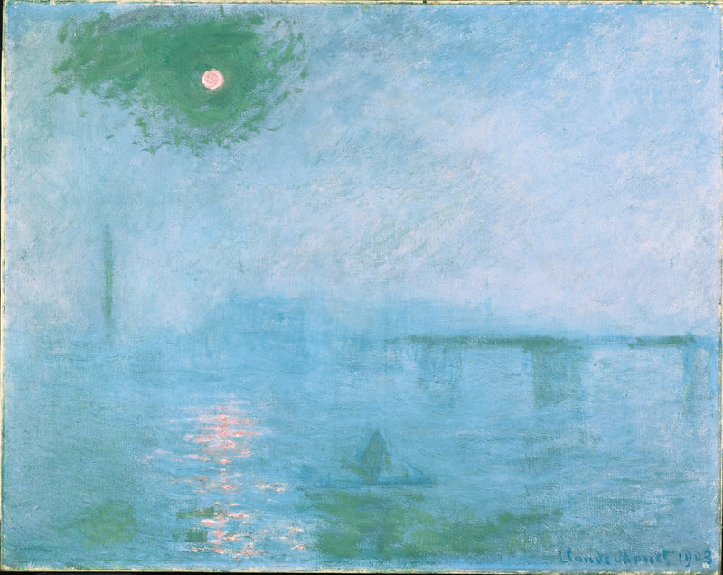Ponte Charing Cross, neblina no Tâmisa W1554 - Claude Monet