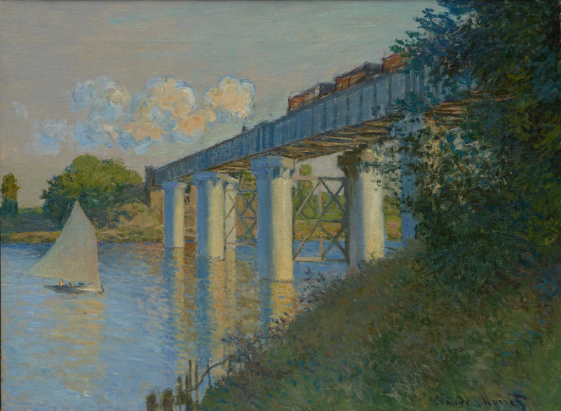 A Ponte Ferroviária em Argenteuil W318 - Claude Monet