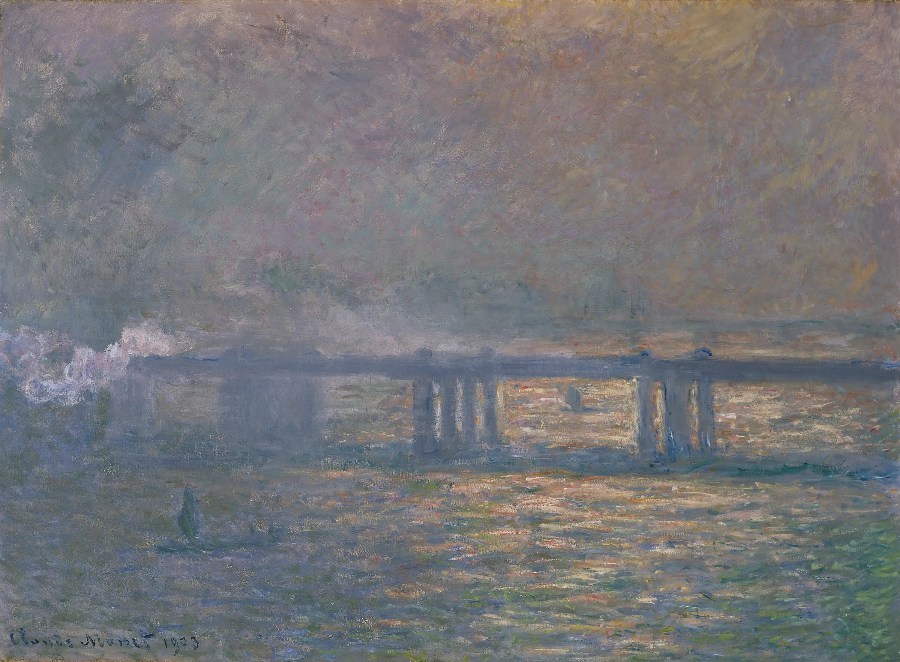 Reproduction du tableau « Pont de Charing - Claude Monet » par Alpha Reproduction en peinture à l’huile