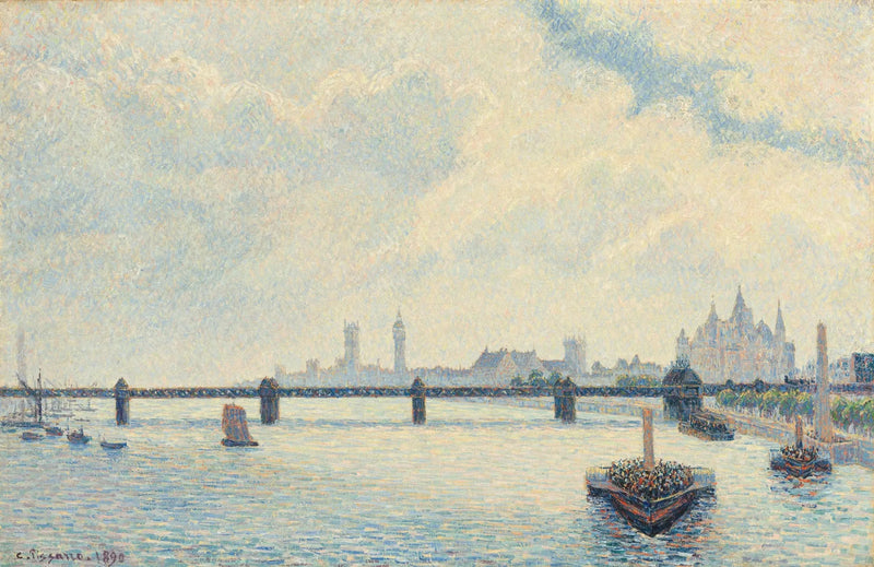 Ponte de Charing Cross, Londres - Camille Pissarro
