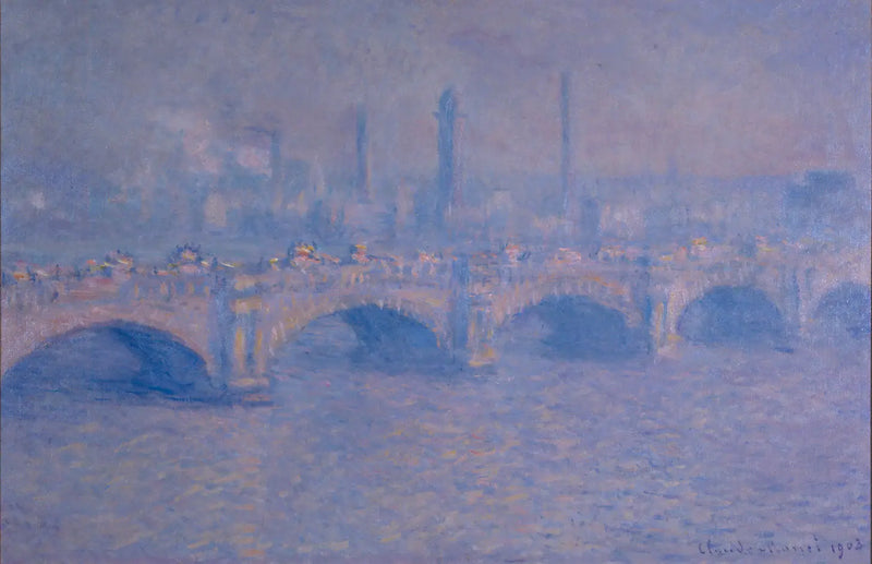 Ponte de Waterloo, efeito de sol - Claude Monet