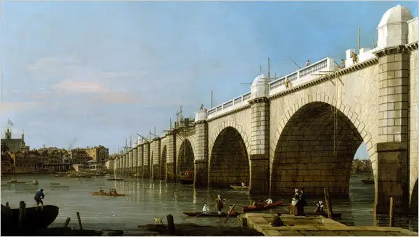 Ponte de Westminster em construção desde a cabeceira sudeste - Canaletto
