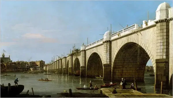 Ponte de Westminster em construção desde a cabeceira sudeste - Canaletto