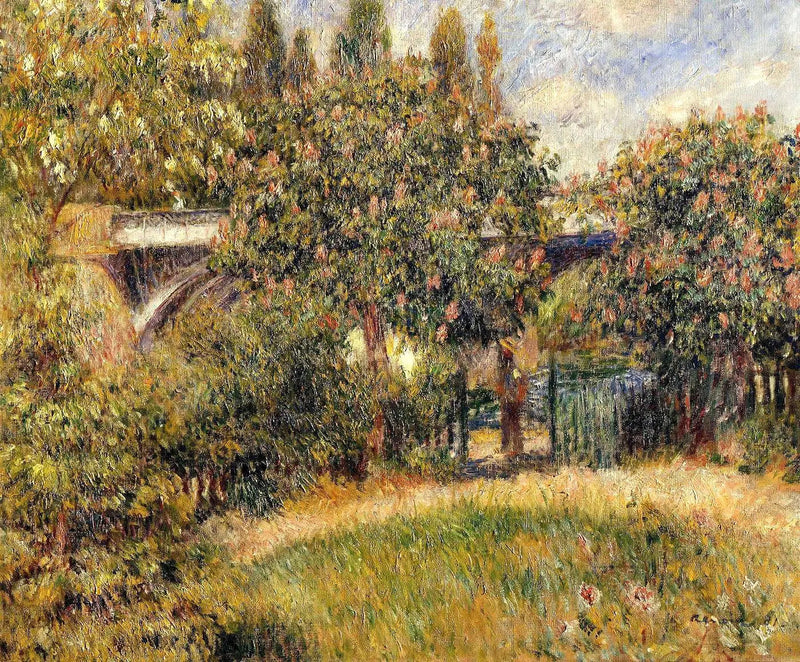 ponte da ferrovia em Chatou - Pierre-Auguste Renoir