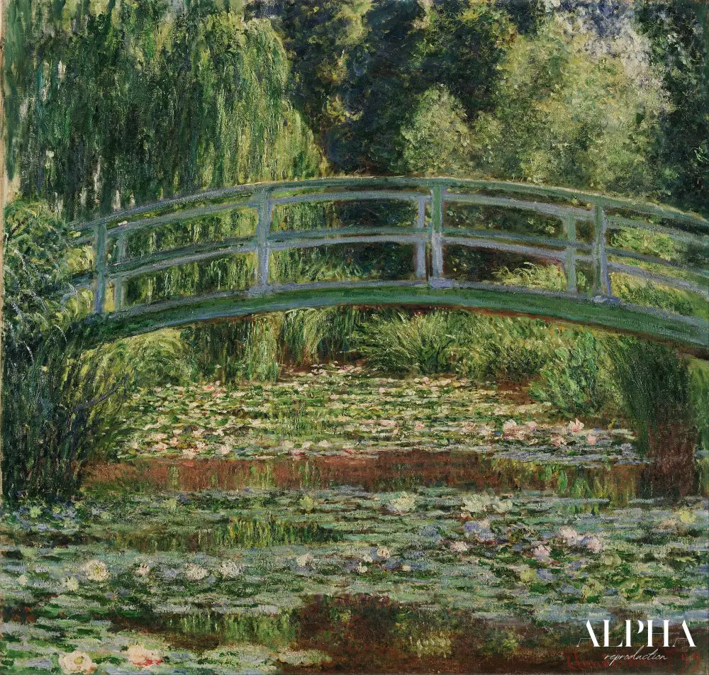 Pont japonais et bassin aux nymphéas - Claude Monet - Reproductions de tableaux et peintures haut de gamme