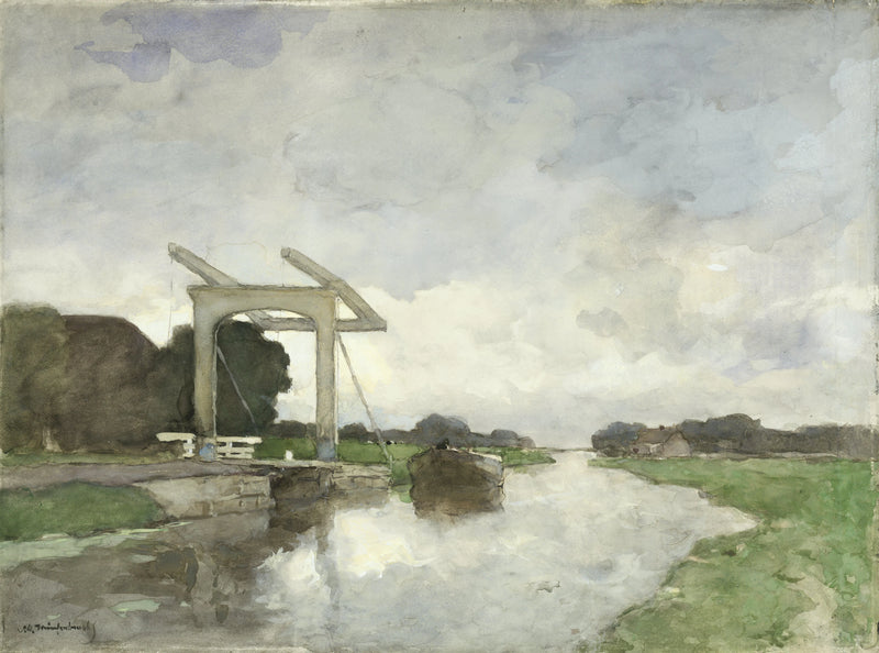 Pont-levis au nord - Johan Hendrik Weissenbruch