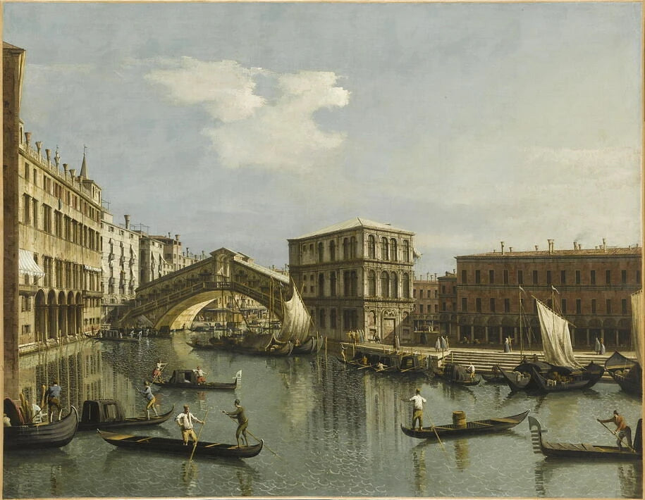 Le Pont du Rialto - Bernardo Bellotto