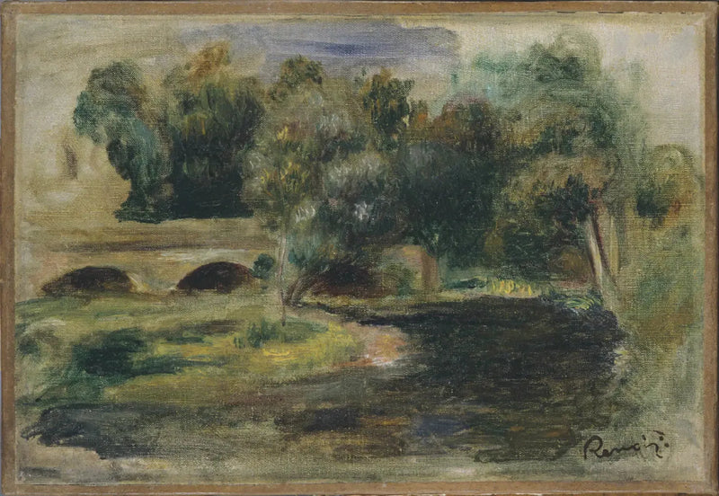 Ponte sobre um rio - Pierre-Auguste Renoir