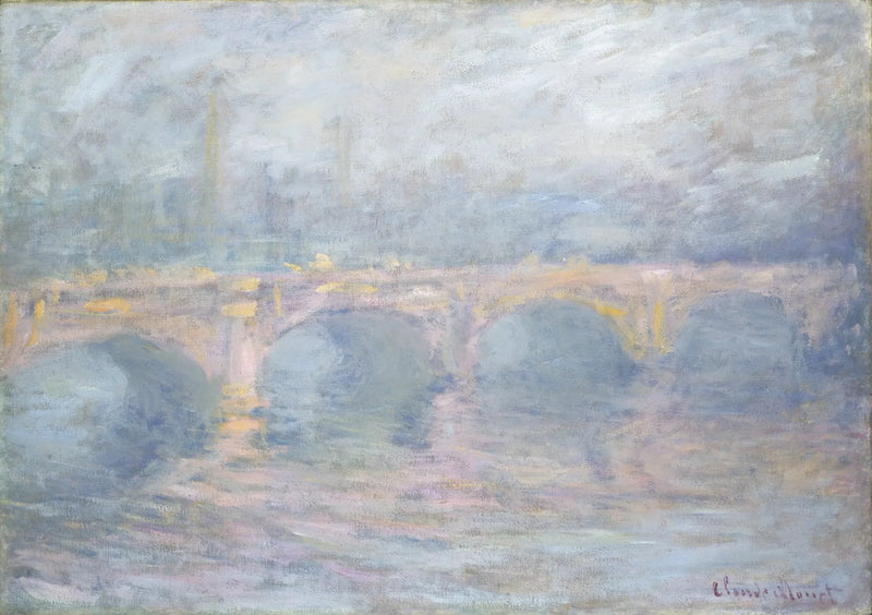 A ponte de Waterloo, efeito rosa - Claude Monet