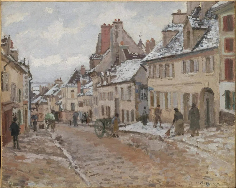 Pontoise, o caminho de Gisors no inverno - Camille Pissarro