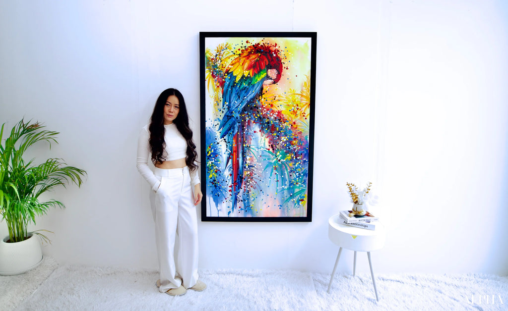 Pop Art Perroquet - Banlay | 80 X 140 cm Reproductions de tableaux à la peinture à l’huile