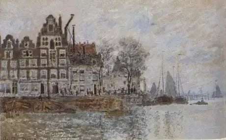 O Porto de Amsterdã, por volta de 1873 - Claude Monet