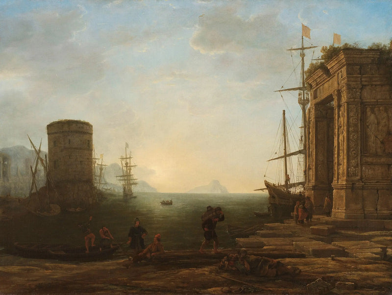 Porto ao nascer do sol - Claude Lorrain