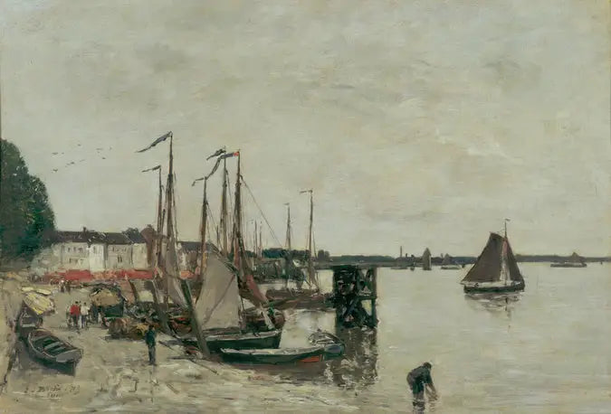 porto de Antuérpia - Eugène Boudin