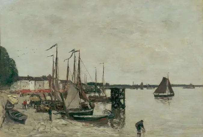 porto de Antuérpia - Eugène Boudin