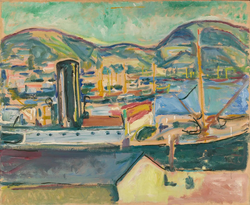 porto de Bergen - Edvard Munch