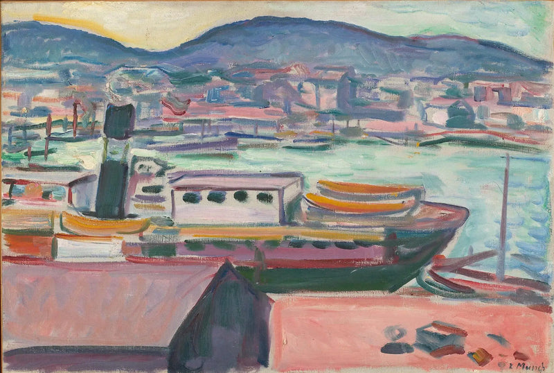porto de Bergen - Edvard Munch