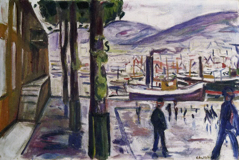 porto de Bergen - Edvard Munch