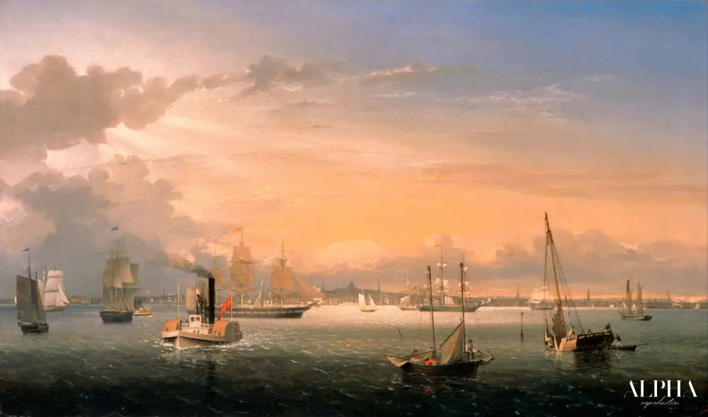 Port de Boston, 1854 - Fitz Henry Lane - Reproductions de tableaux et peintures haut de gamme